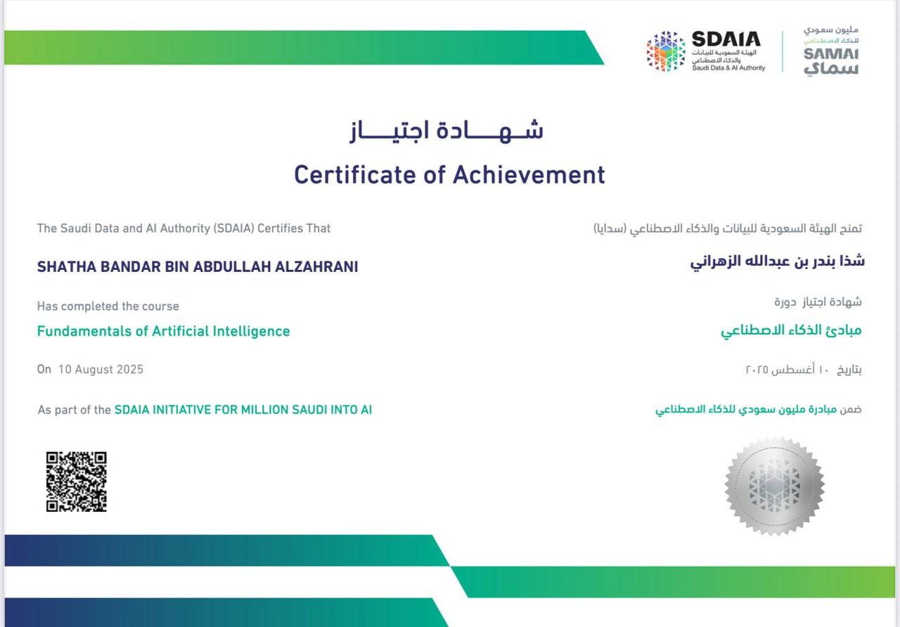 شهادة مبادئ الذكاء الاصطناعي